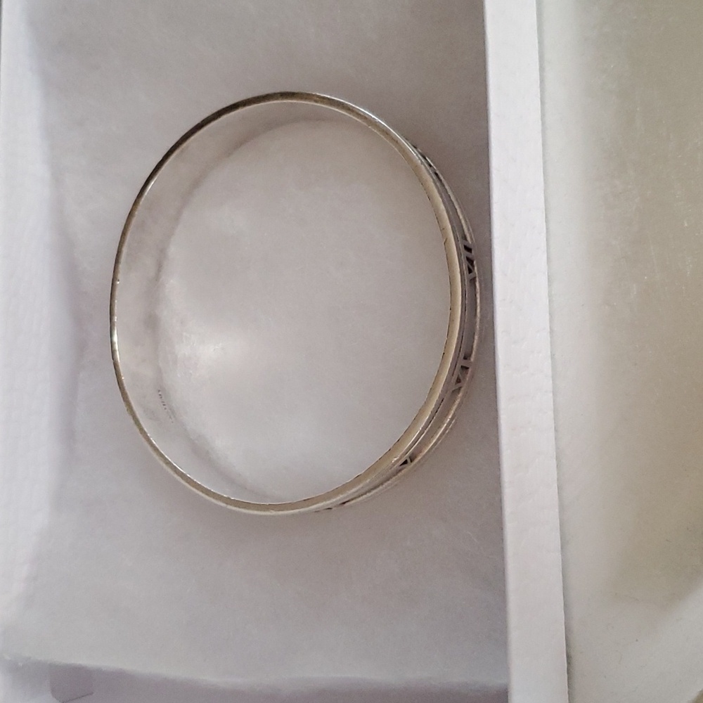 Tiffany & Co. 1995 Sterling Silver Atlas Roman Numeral Bangle Bracelet Italy - Picture 14 of 16